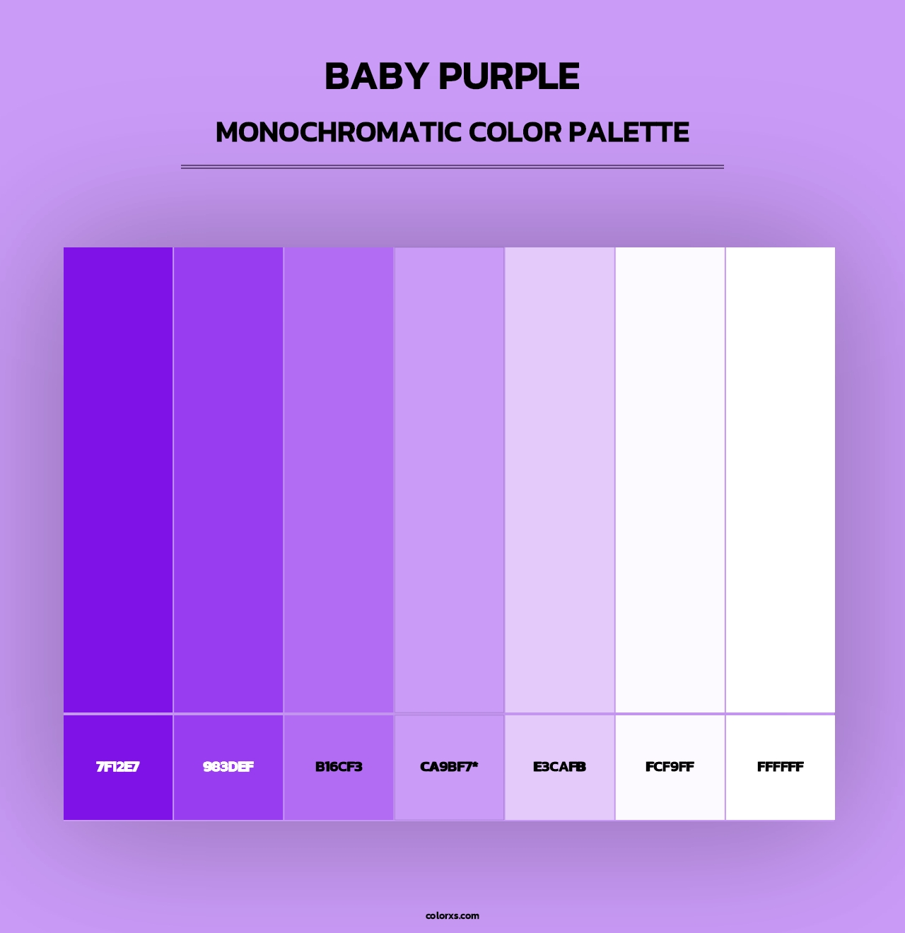 Baby Purple - Monochromatic Color Palette