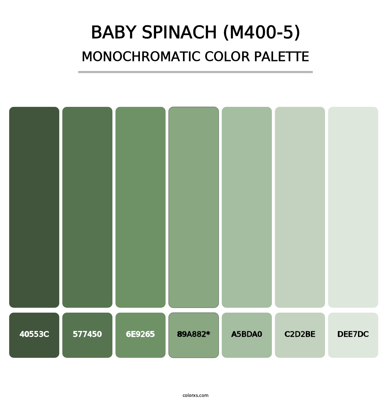Baby Spinach (M400-5) - Monochromatic Color Palette