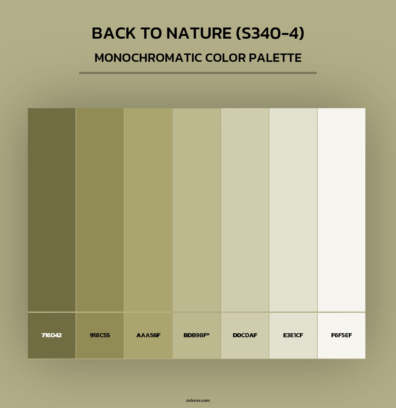 Back To Nature (S340-4) - Monochromatic Color Palette
