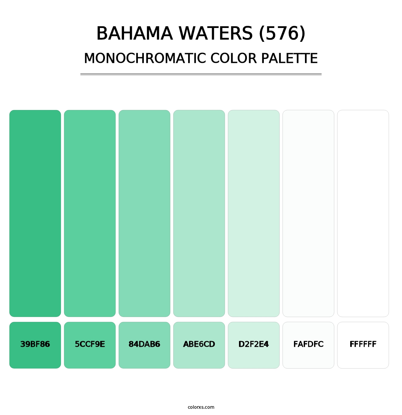 Bahama Waters (576) - Monochromatic Color Palette