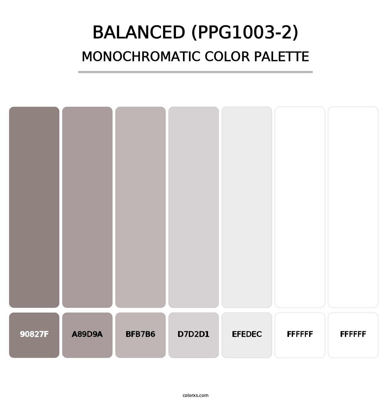 Balanced (PPG1003-2) - Monochromatic Color Palette