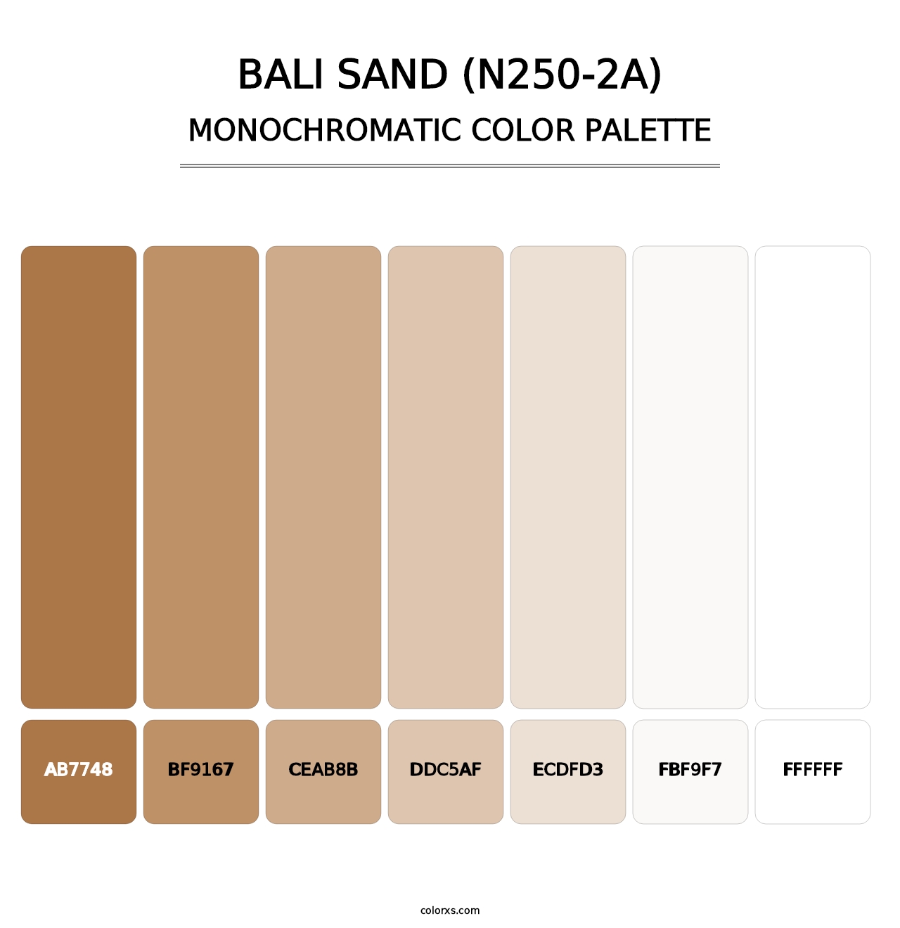 Bali Sand (N250-2A) - Monochromatic Color Palette