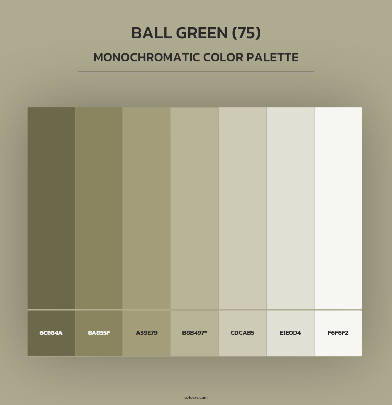 Ball Green (75) - Monochromatic Color Palette