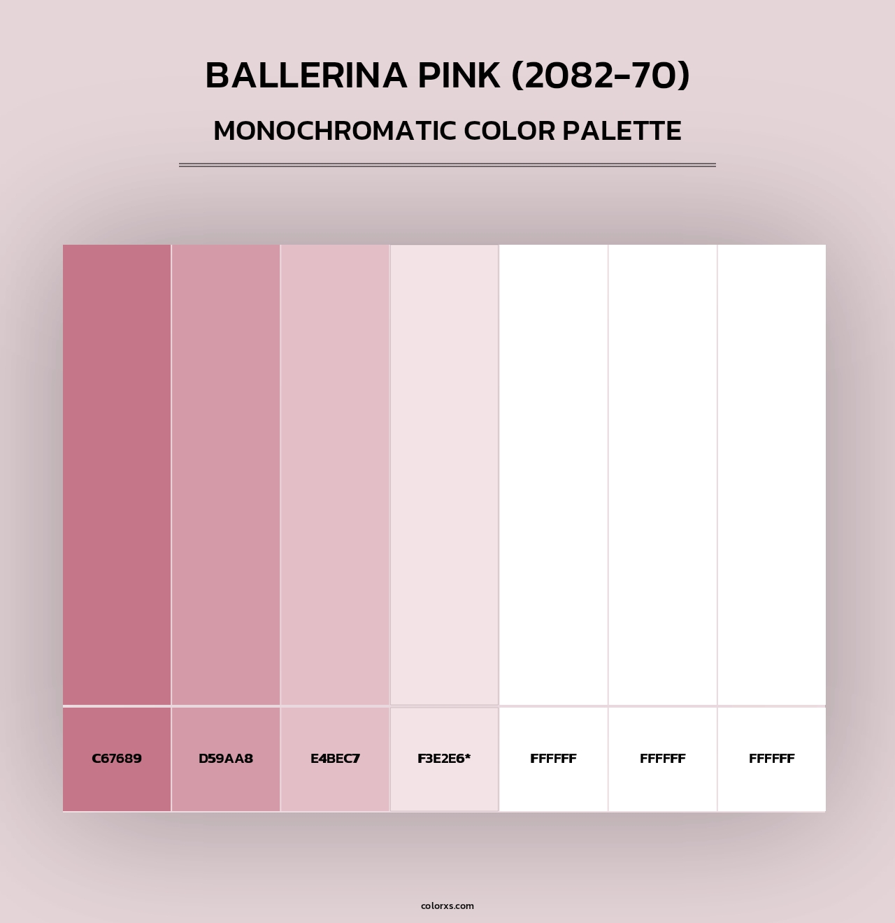 Ballerina Pink (2082-70) - Monochromatic Color Palette