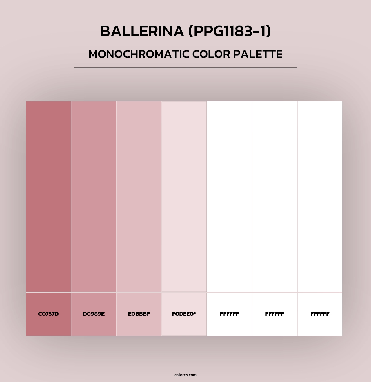 Ballerina (PPG1183-1) - Monochromatic Color Palette