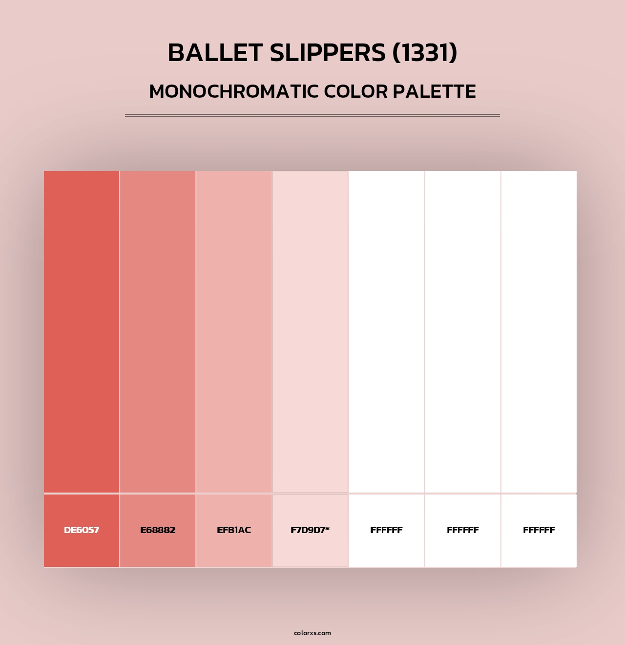 Ballet Slippers (1331) - Monochromatic Color Palette