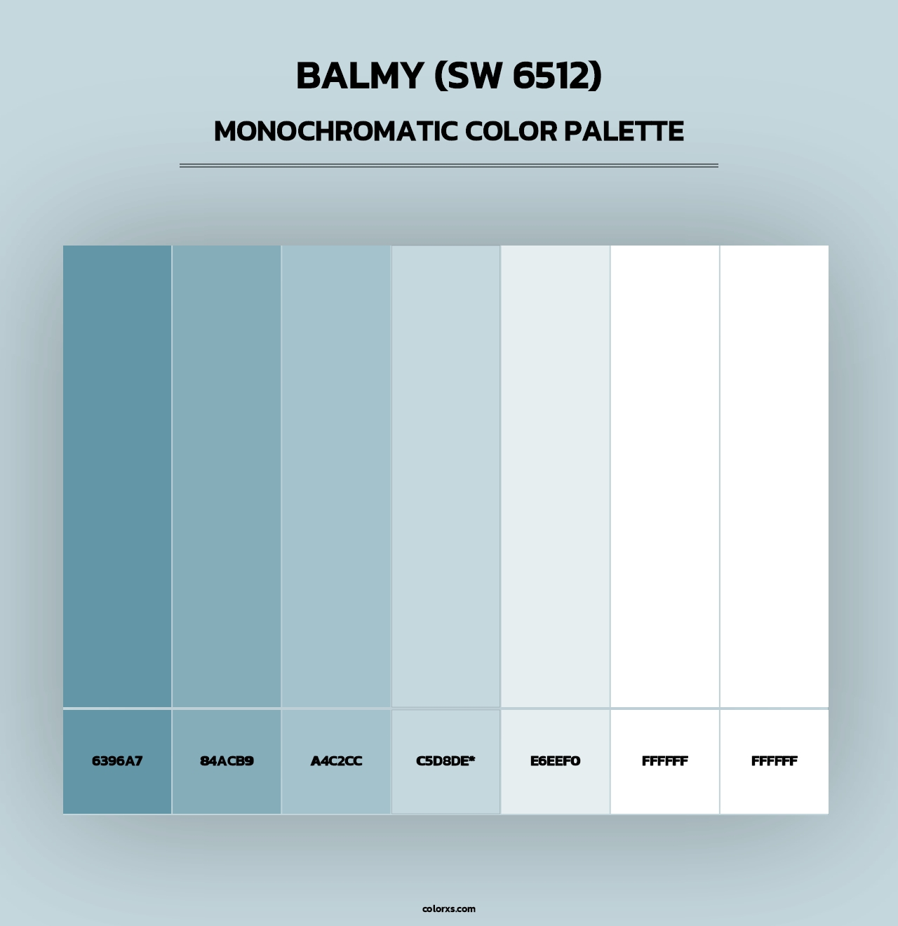 Balmy (SW 6512) - Monochromatic Color Palette