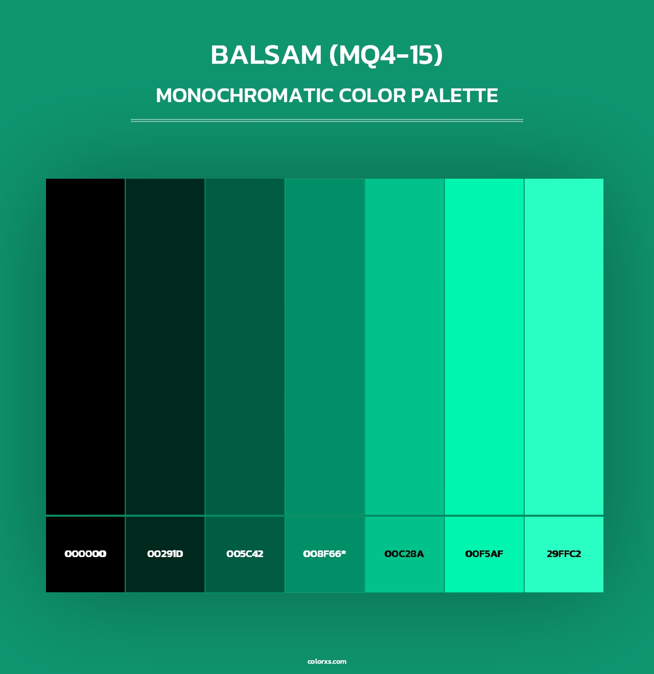 Balsam (MQ4-15) - Monochromatic Color Palette