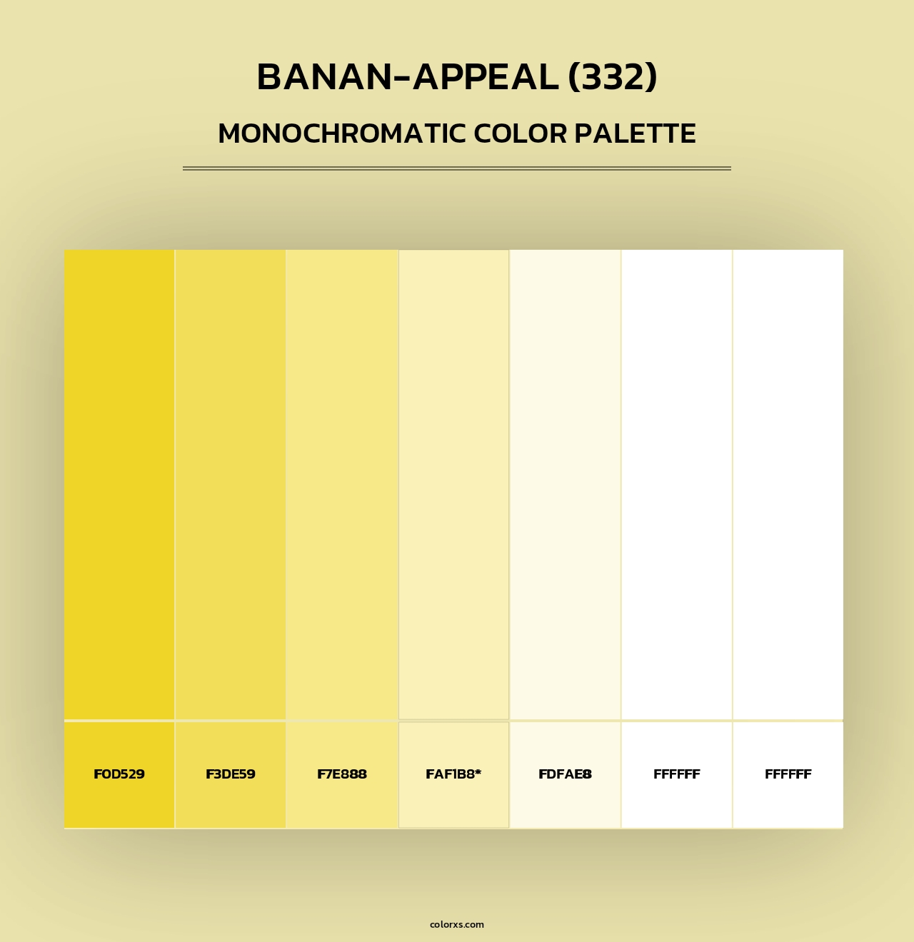 Banan-Appeal (332) - Monochromatic Color Palette
