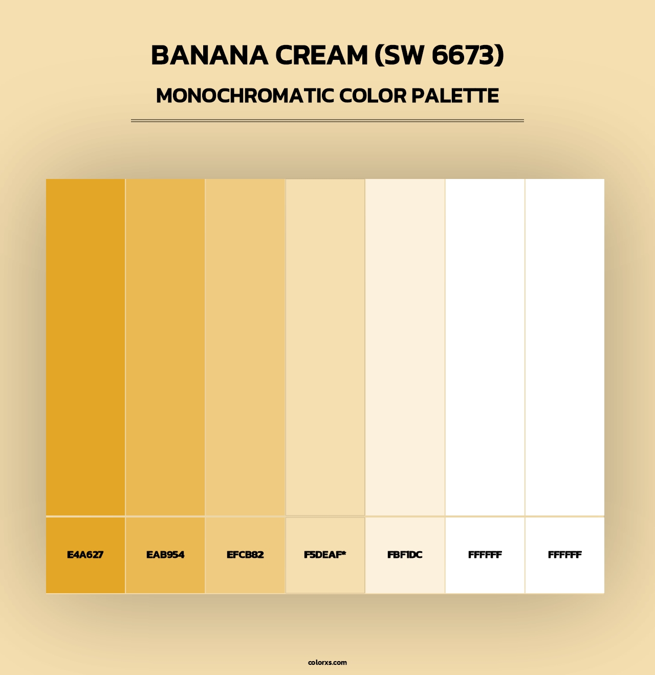 Banana Cream (SW 6673) - Monochromatic Color Palette