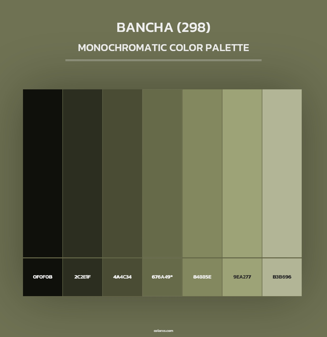 Bancha (298) - Monochromatic Color Palette