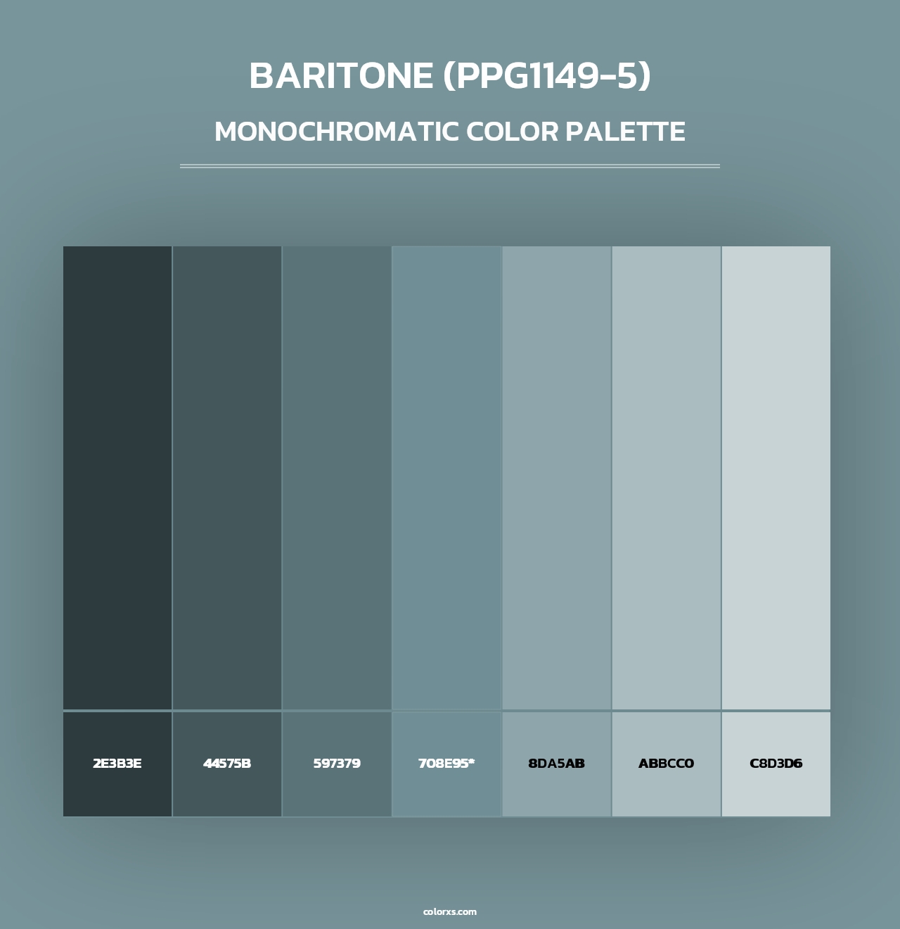 Baritone (PPG1149-5) - Monochromatic Color Palette