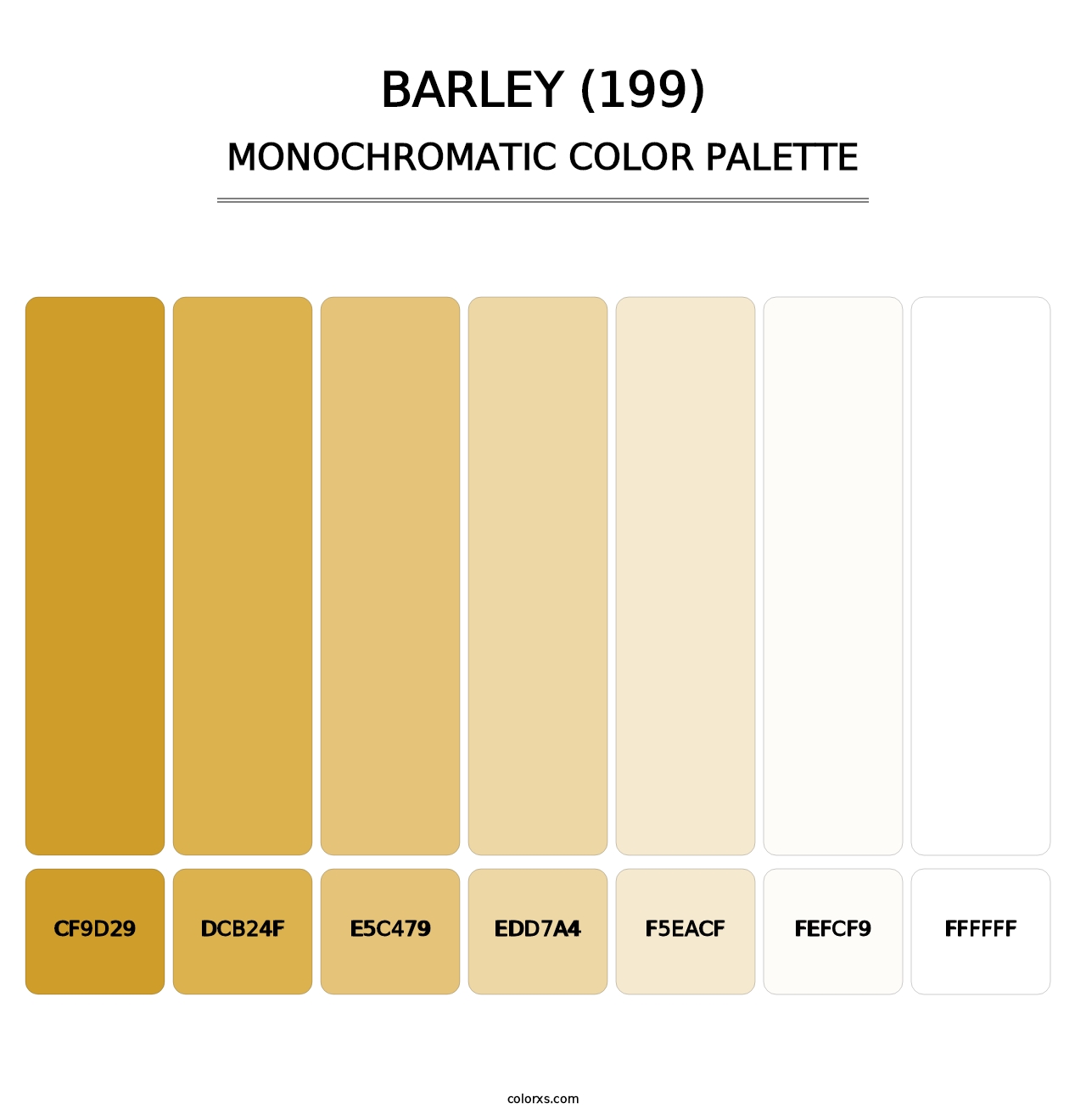 Barley (199) - Monochromatic Color Palette