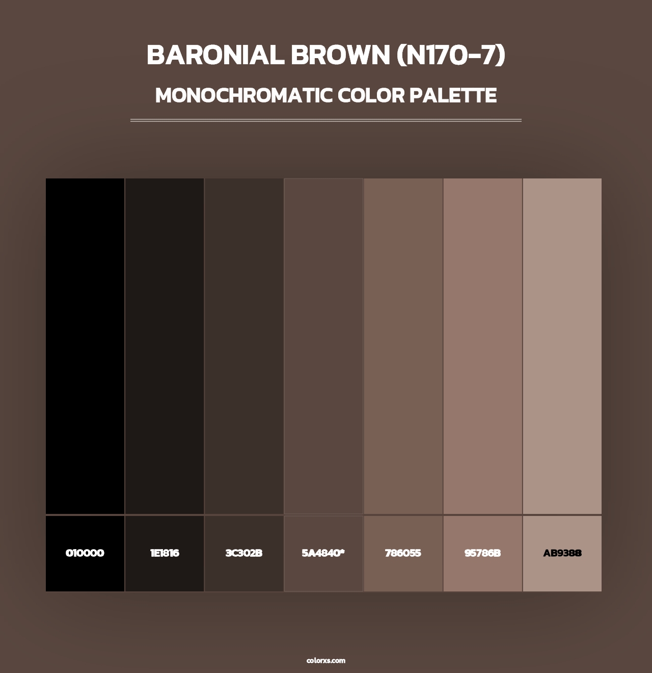 Baronial Brown (N170-7) - Monochromatic Color Palette