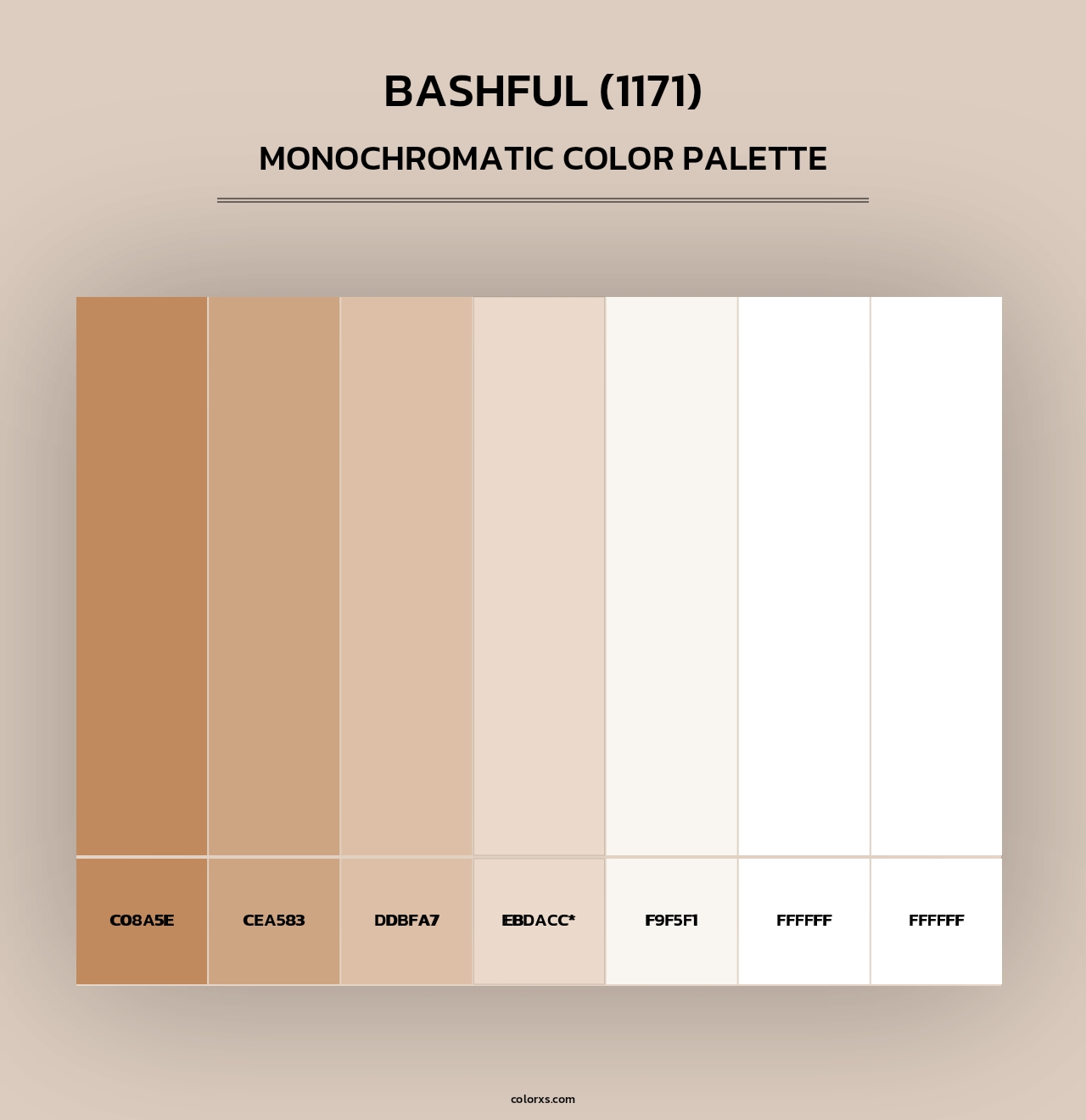 Bashful (1171) - Monochromatic Color Palette