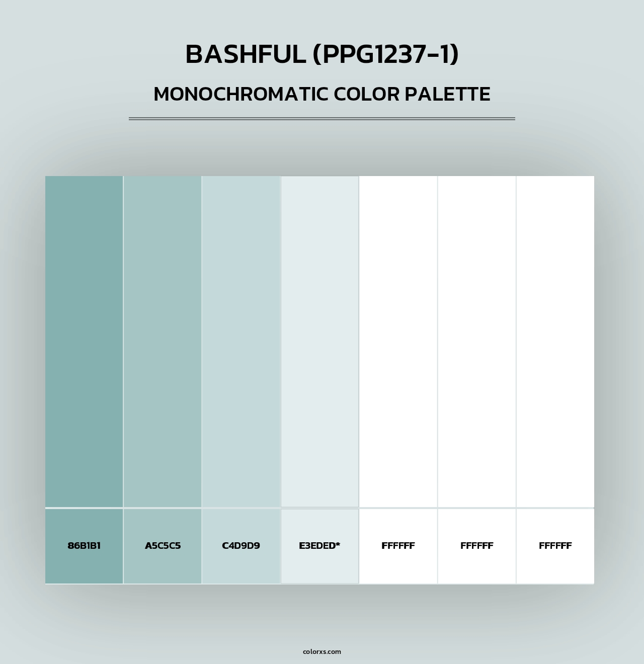 Bashful (PPG1237-1) - Monochromatic Color Palette