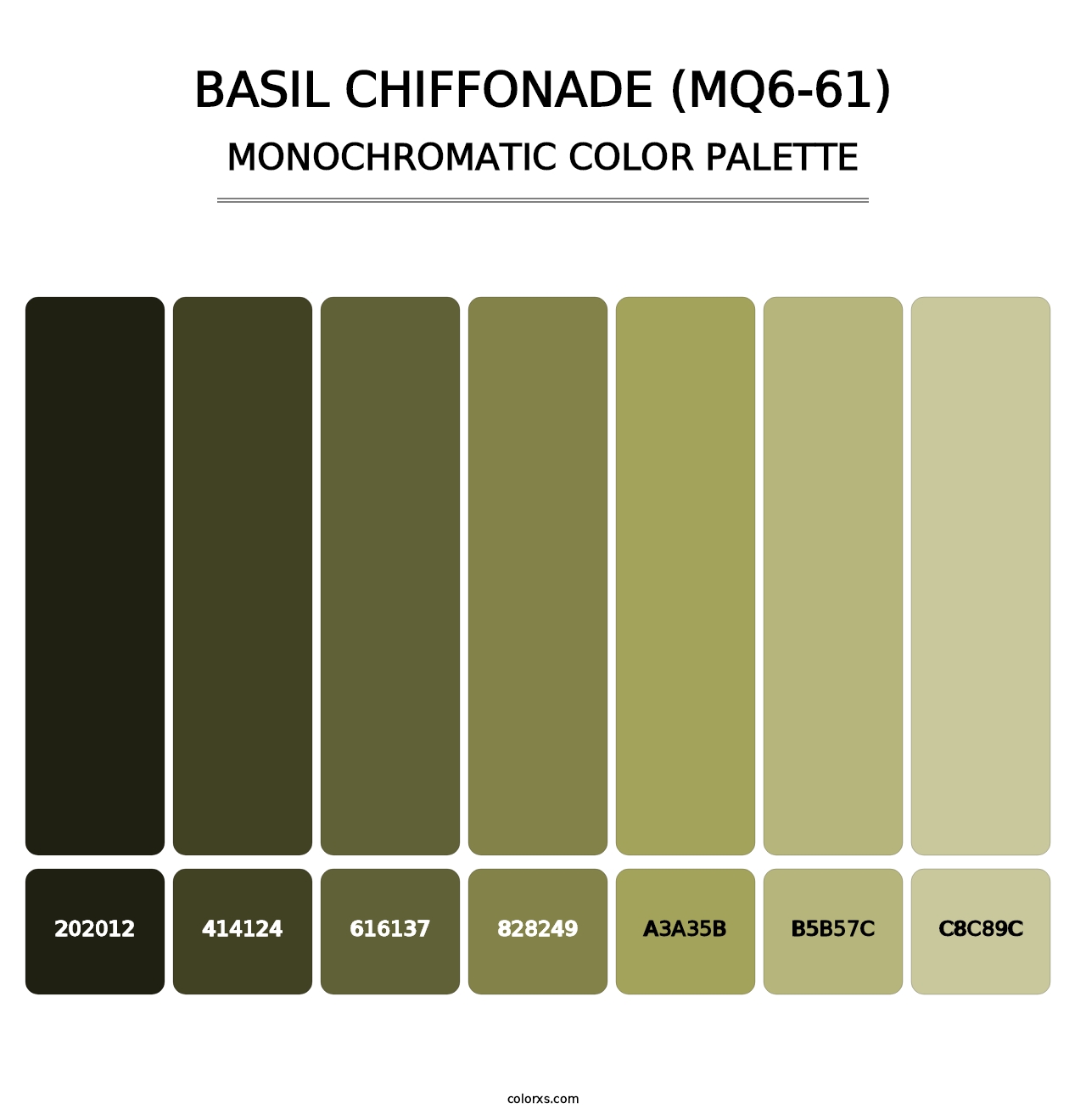 Basil Chiffonade (MQ6-61) - Monochromatic Color Palette