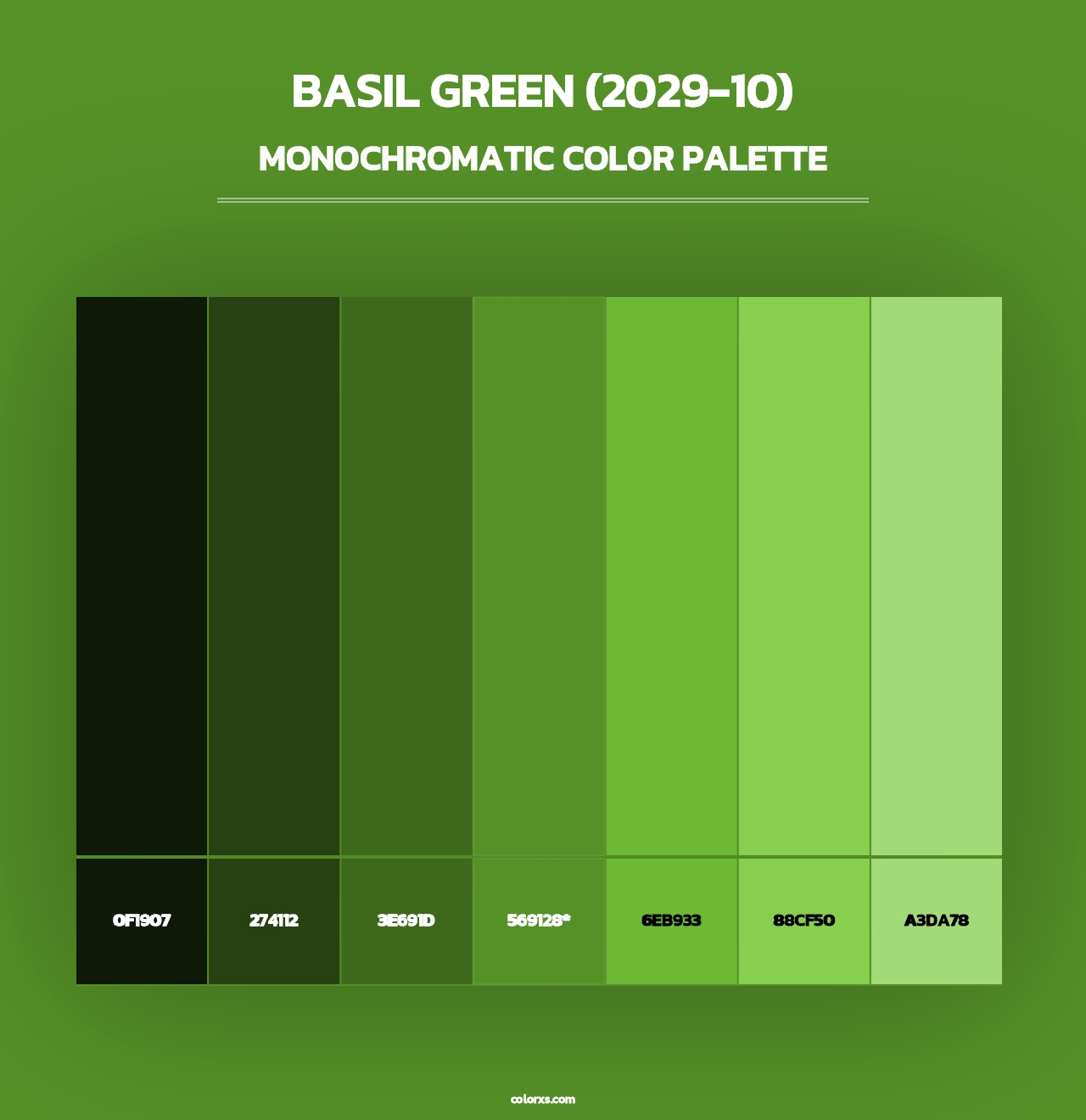 Basil Green (2029-10) - Monochromatic Color Palette
