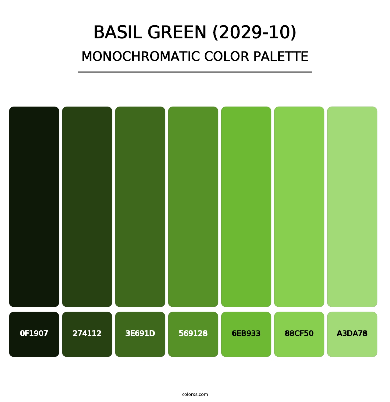 Basil Green (2029-10) - Monochromatic Color Palette