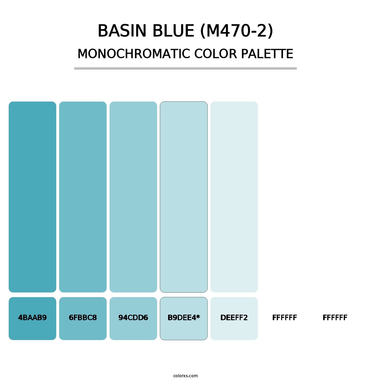 Basin Blue (M470-2) - Monochromatic Color Palette