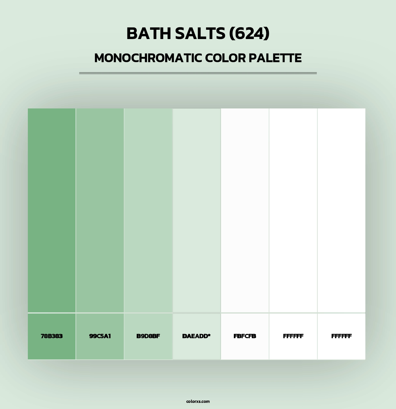 Bath Salts (624) - Monochromatic Color Palette