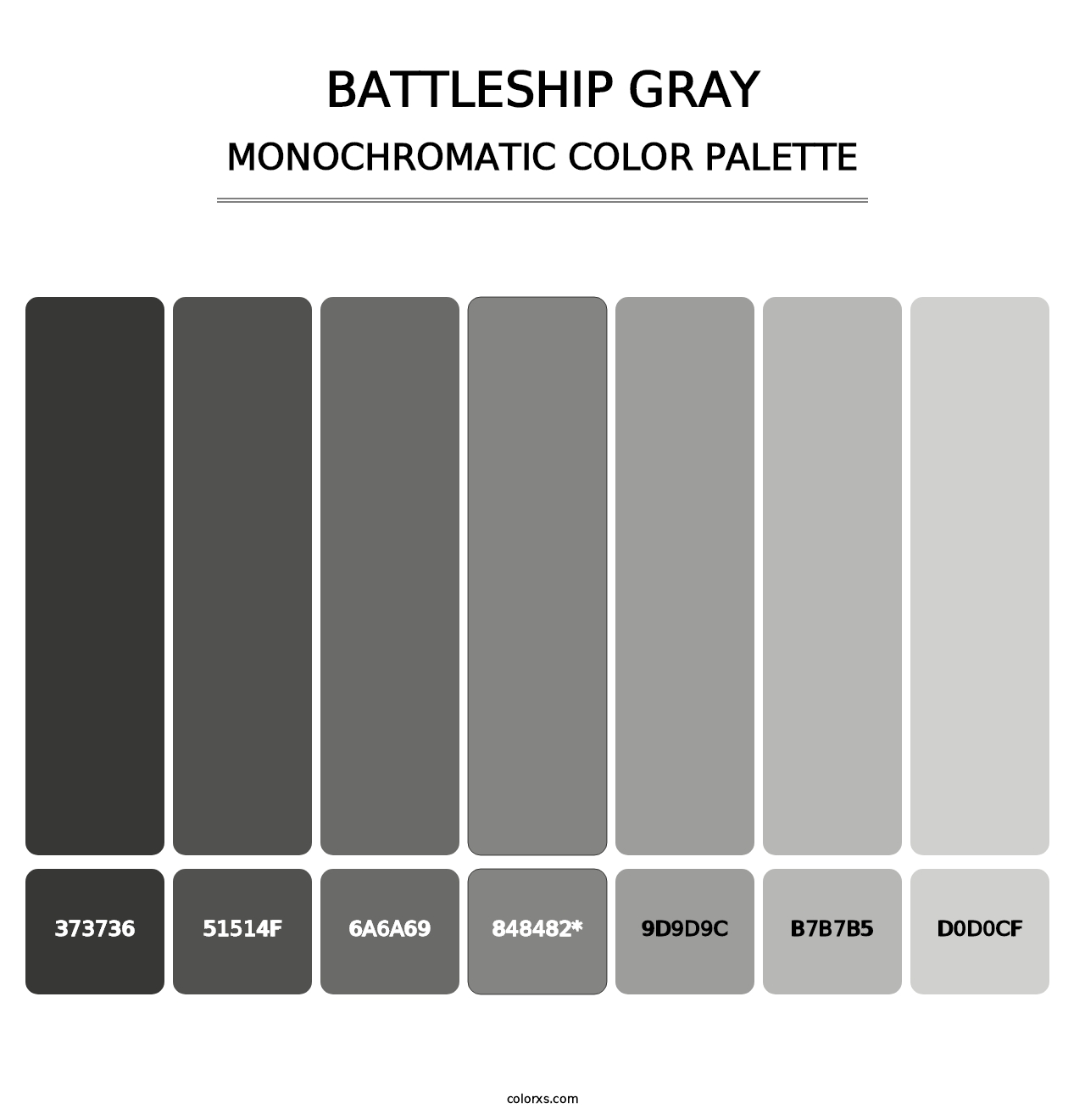 Battleship Gray - Monochromatic Color Palette