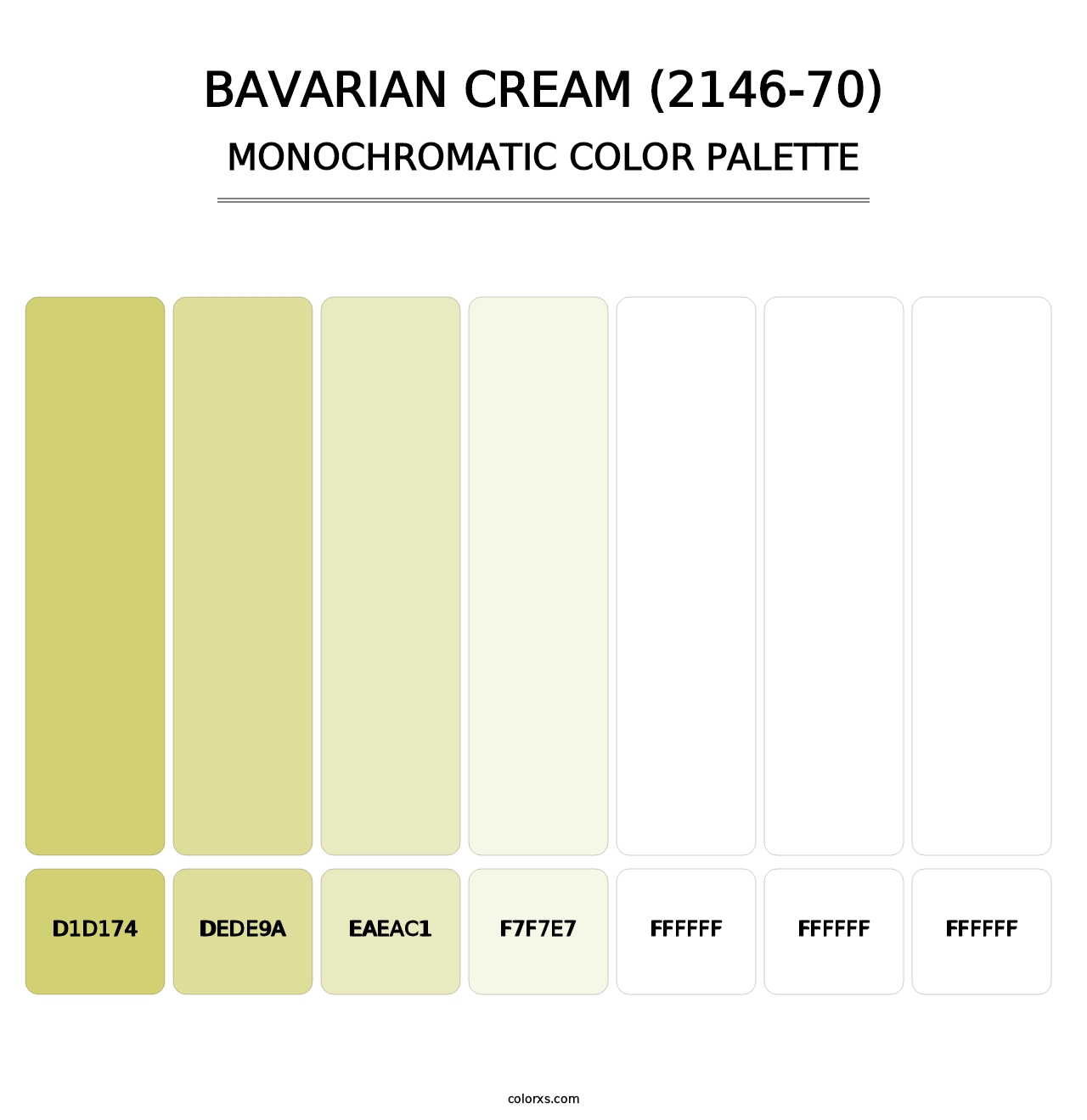 Bavarian Cream (2146-70) - Monochromatic Color Palette