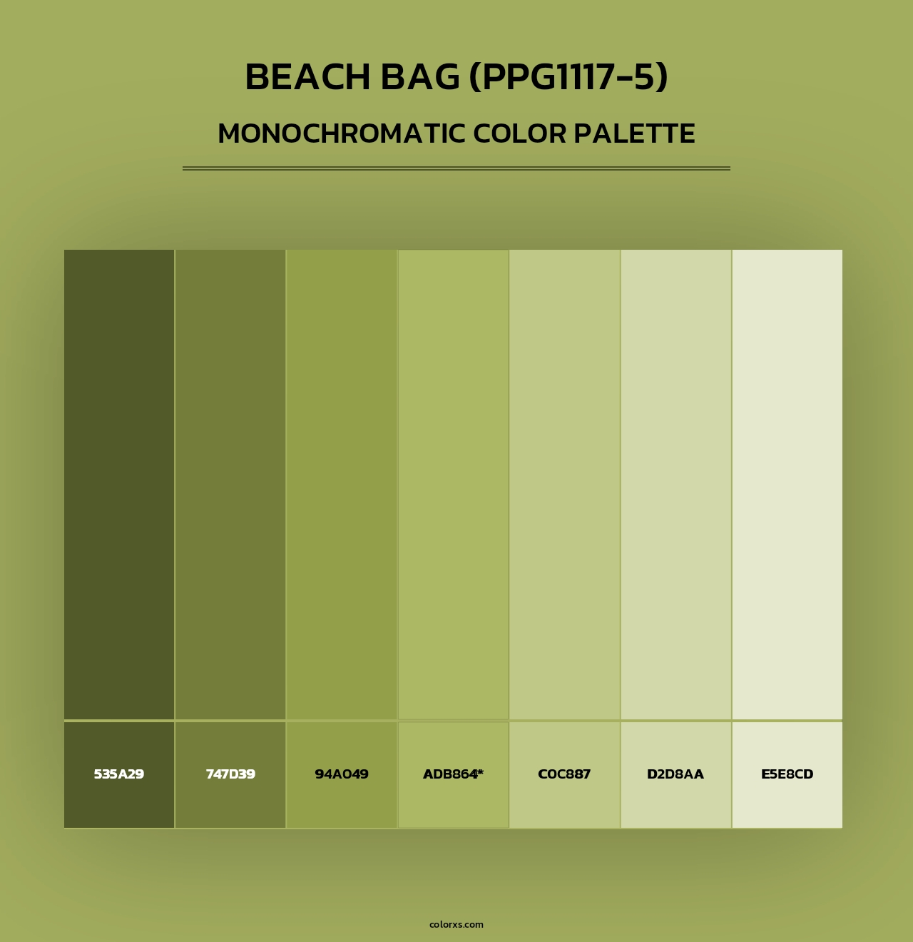 Beach Bag (PPG1117-5) - Monochromatic Color Palette