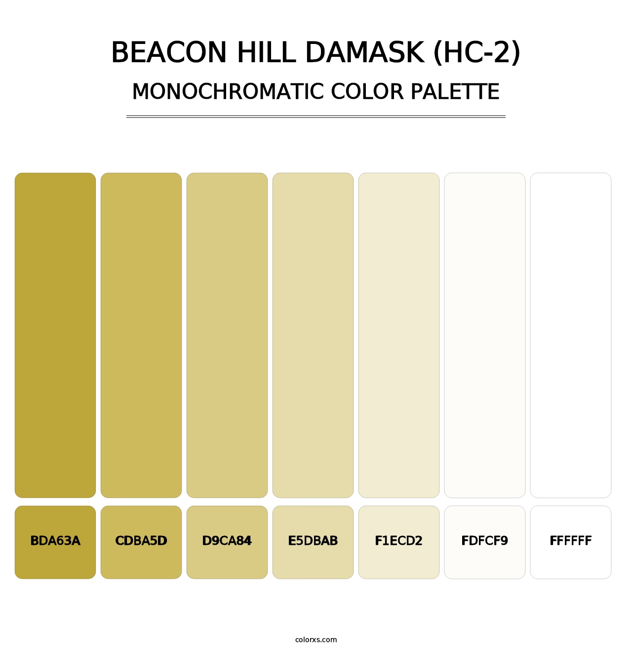 Beacon Hill Damask (HC-2) - Monochromatic Color Palette