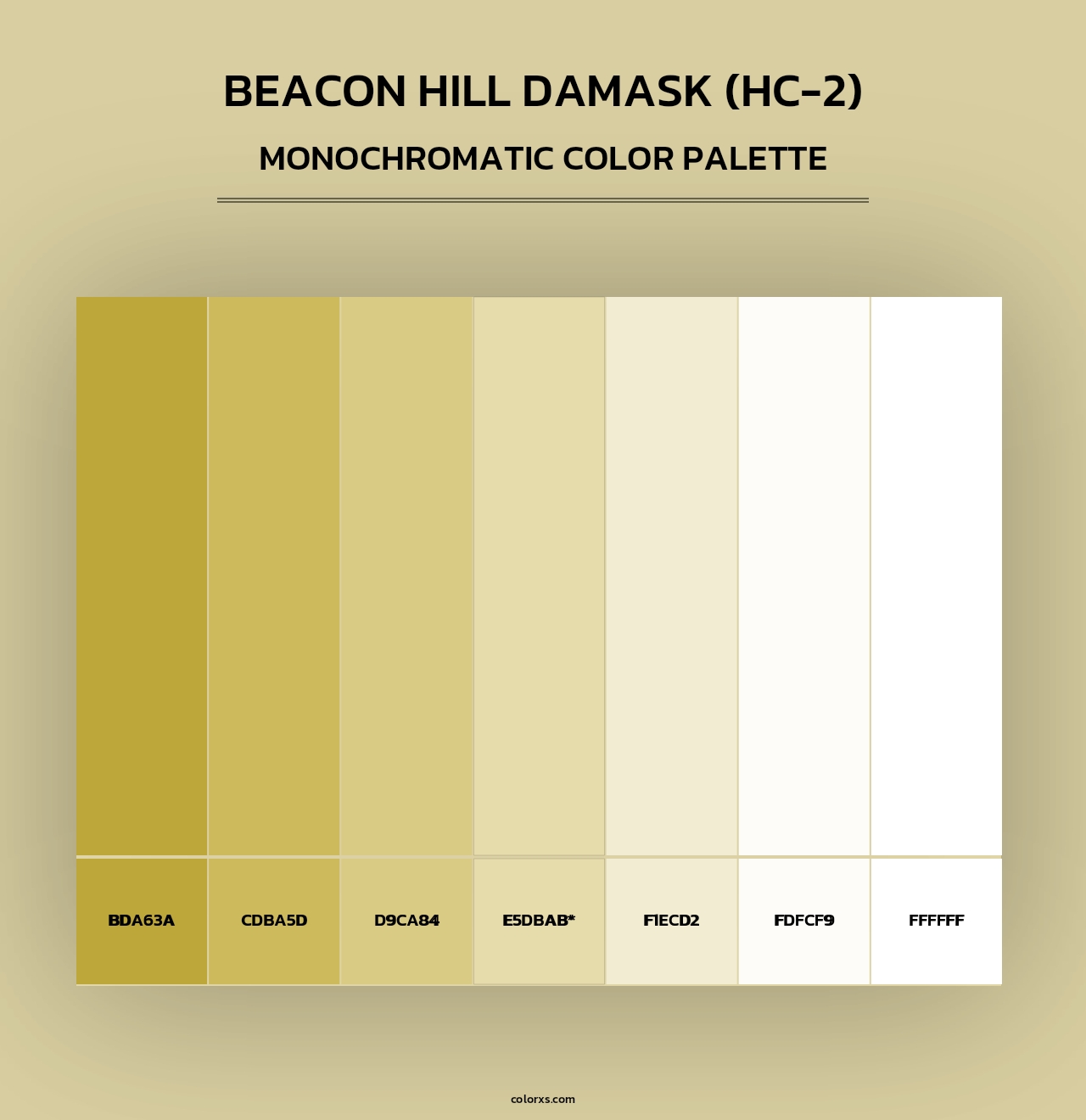 Beacon Hill Damask (HC-2) - Monochromatic Color Palette