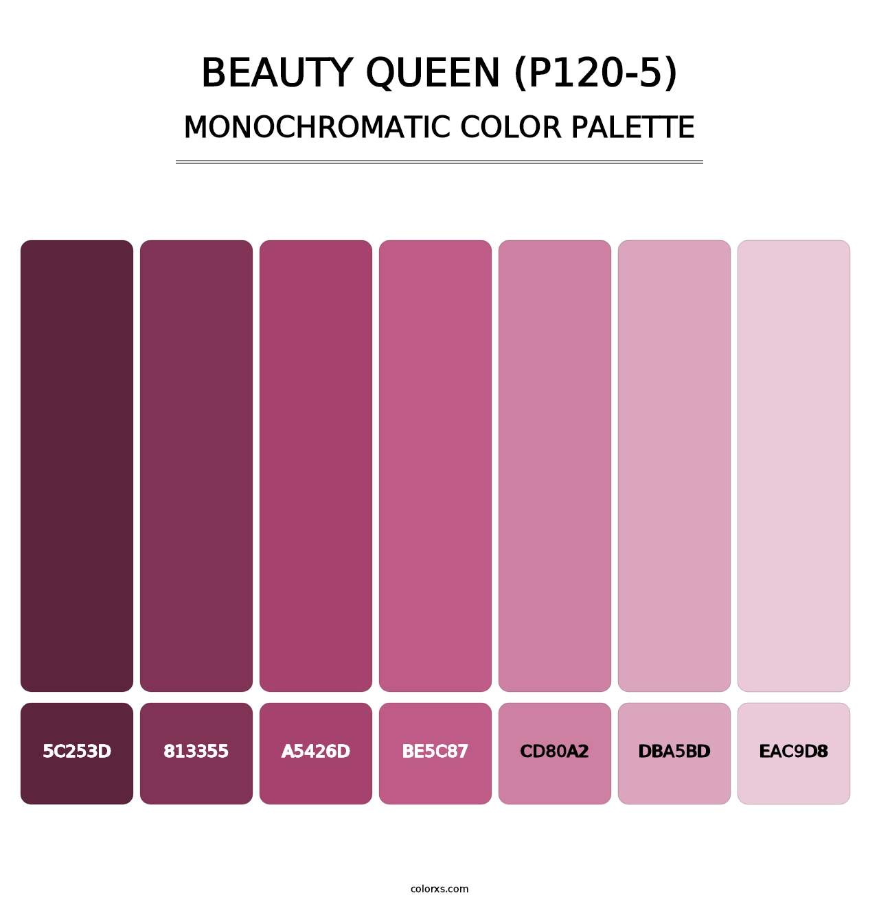 Beauty Queen (P120-5) - Monochromatic Color Palette