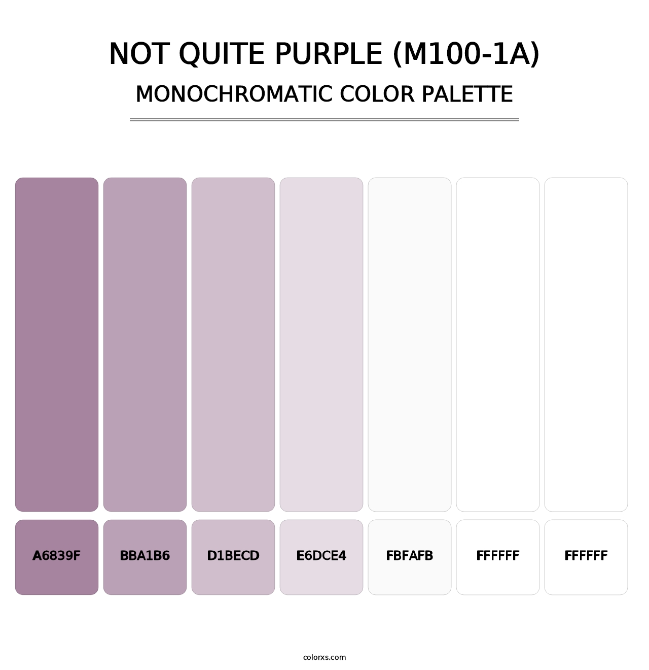 Not Quite Purple (M100-1A) - Monochromatic Color Palette