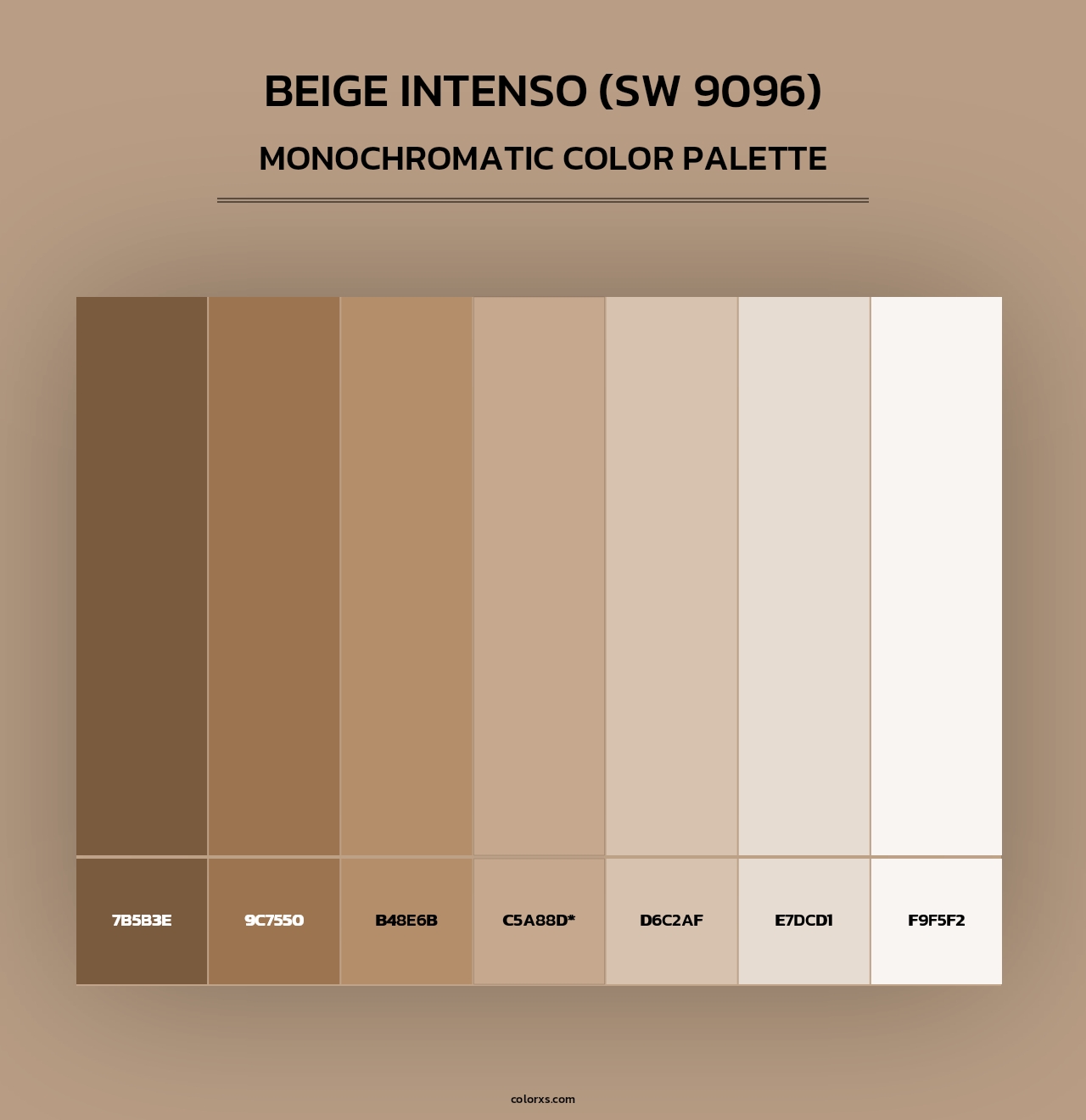 Beige Intenso (SW 9096) - Monochromatic Color Palette