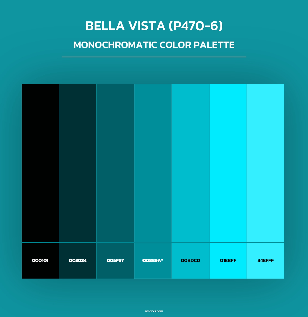 Bella Vista (P470-6) - Monochromatic Color Palette