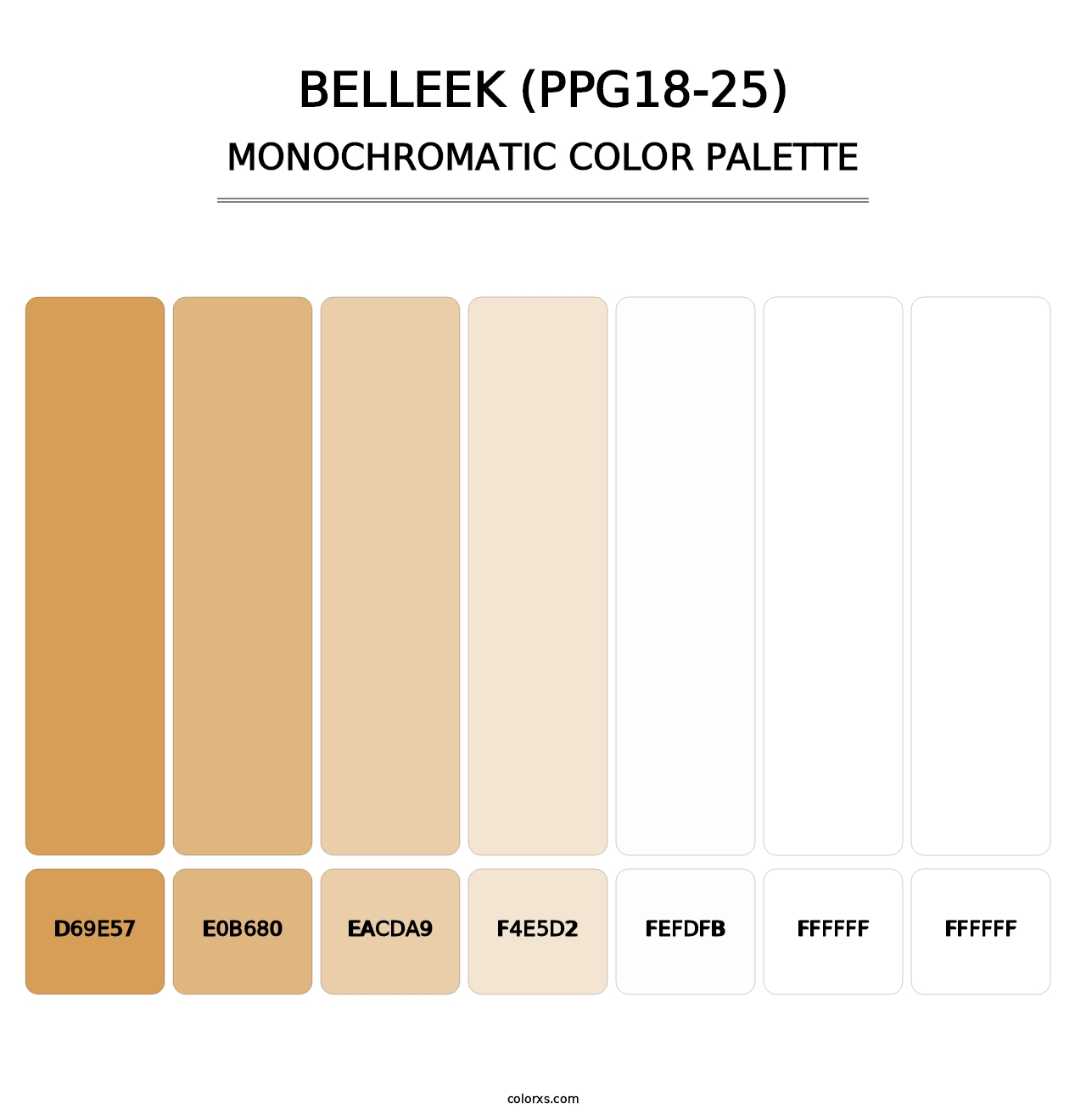 Belleek (PPG18-25) - Monochromatic Color Palette