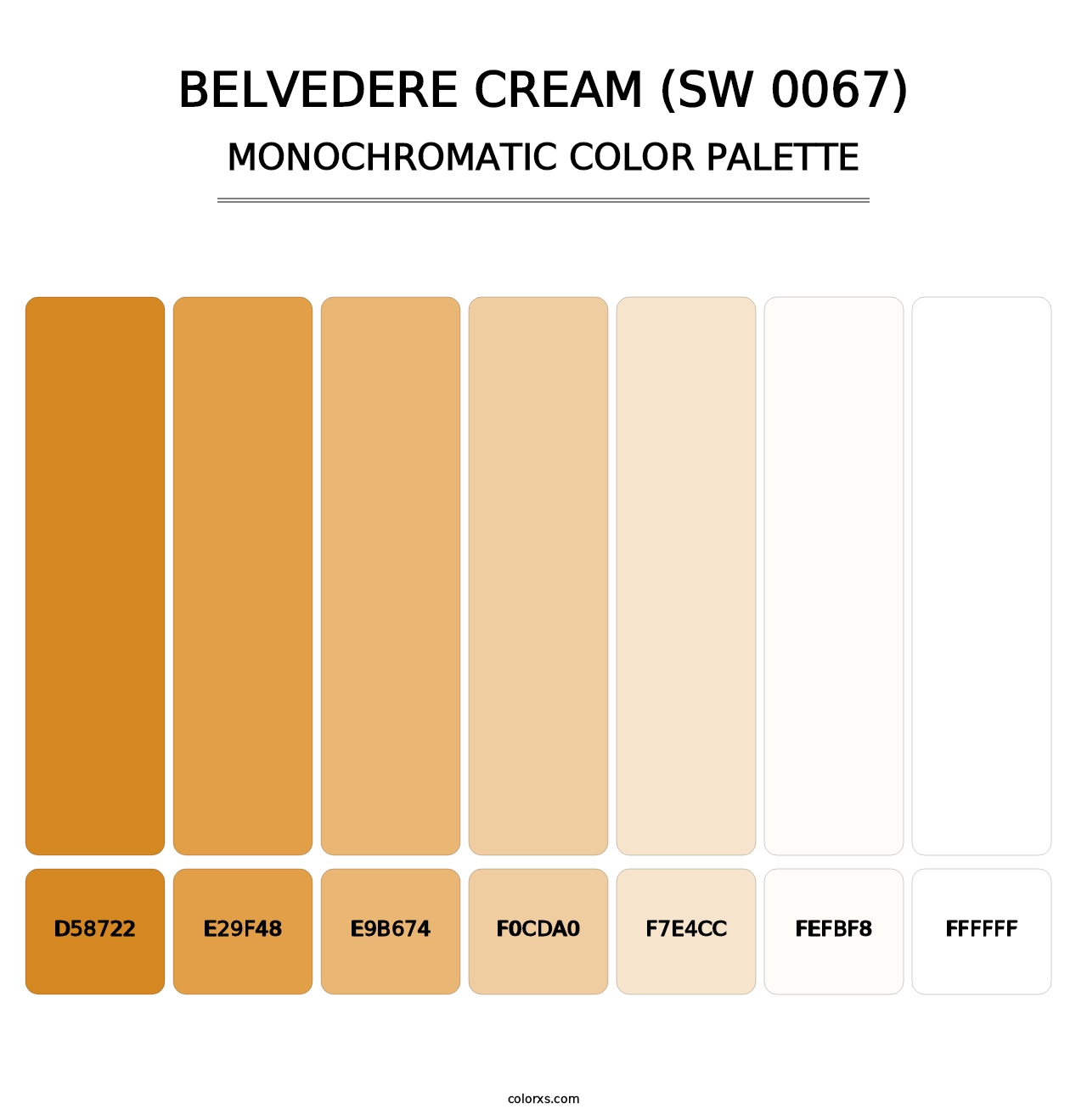 Belvedere Cream (SW 0067) - Monochromatic Color Palette