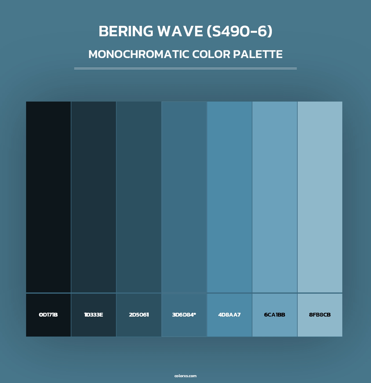 Bering Wave (S490-6) - Monochromatic Color Palette