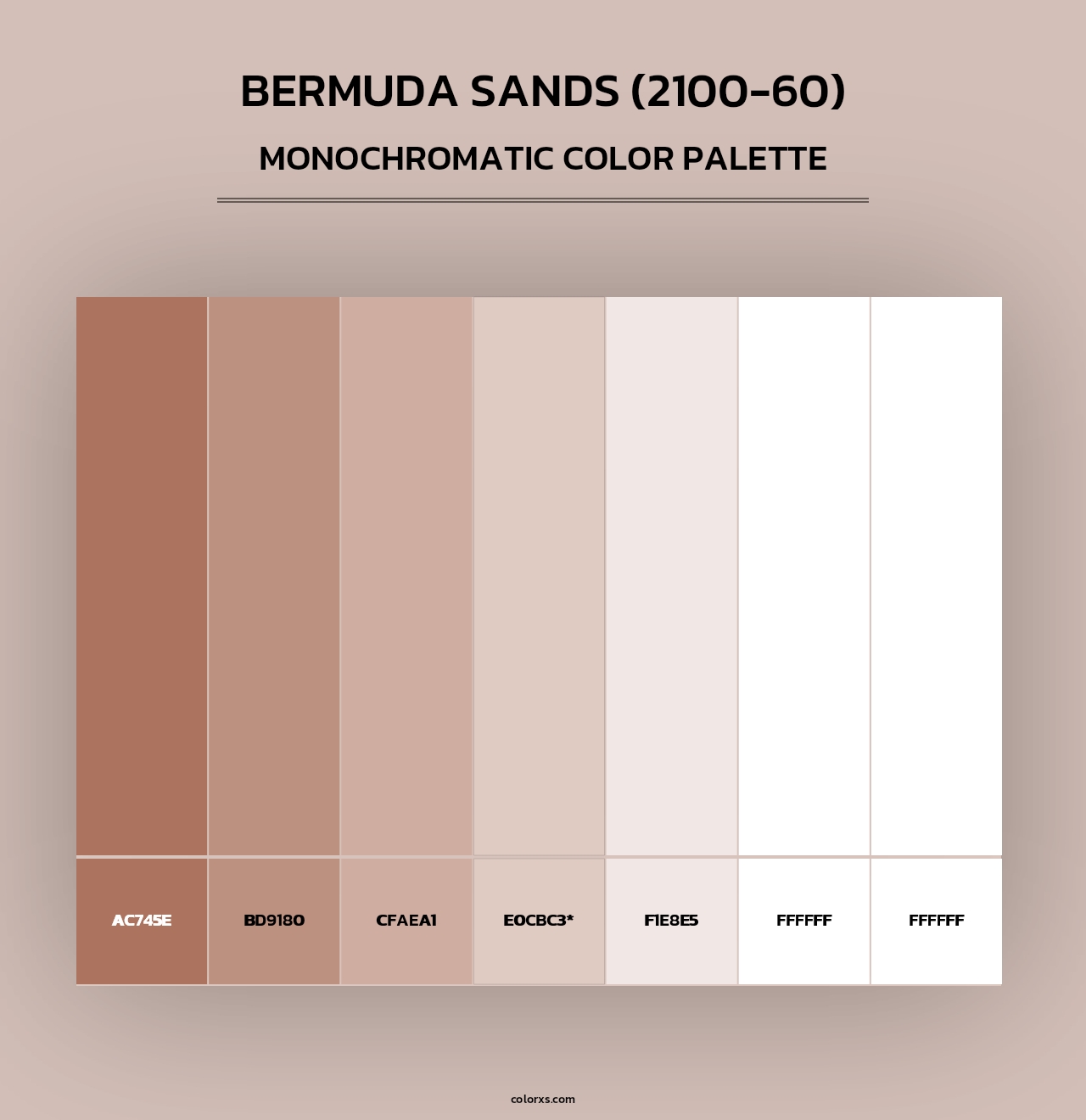 Bermuda Sands (2100-60) - Monochromatic Color Palette