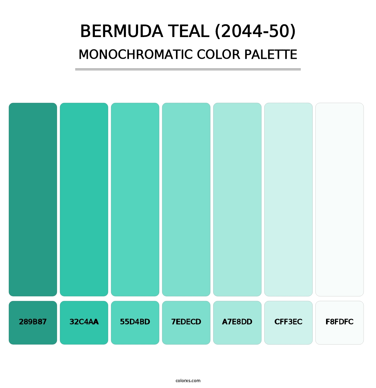 Bermuda Teal (2044-50) - Monochromatic Color Palette