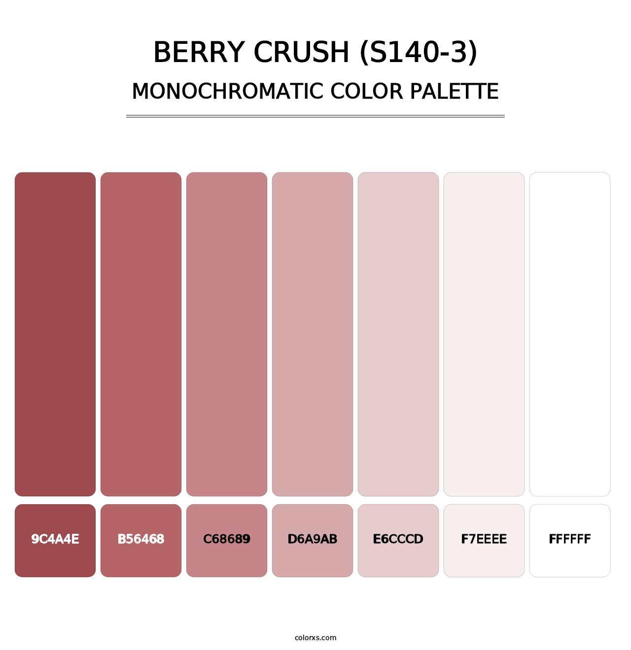 Berry Crush (S140-3) - Monochromatic Color Palette