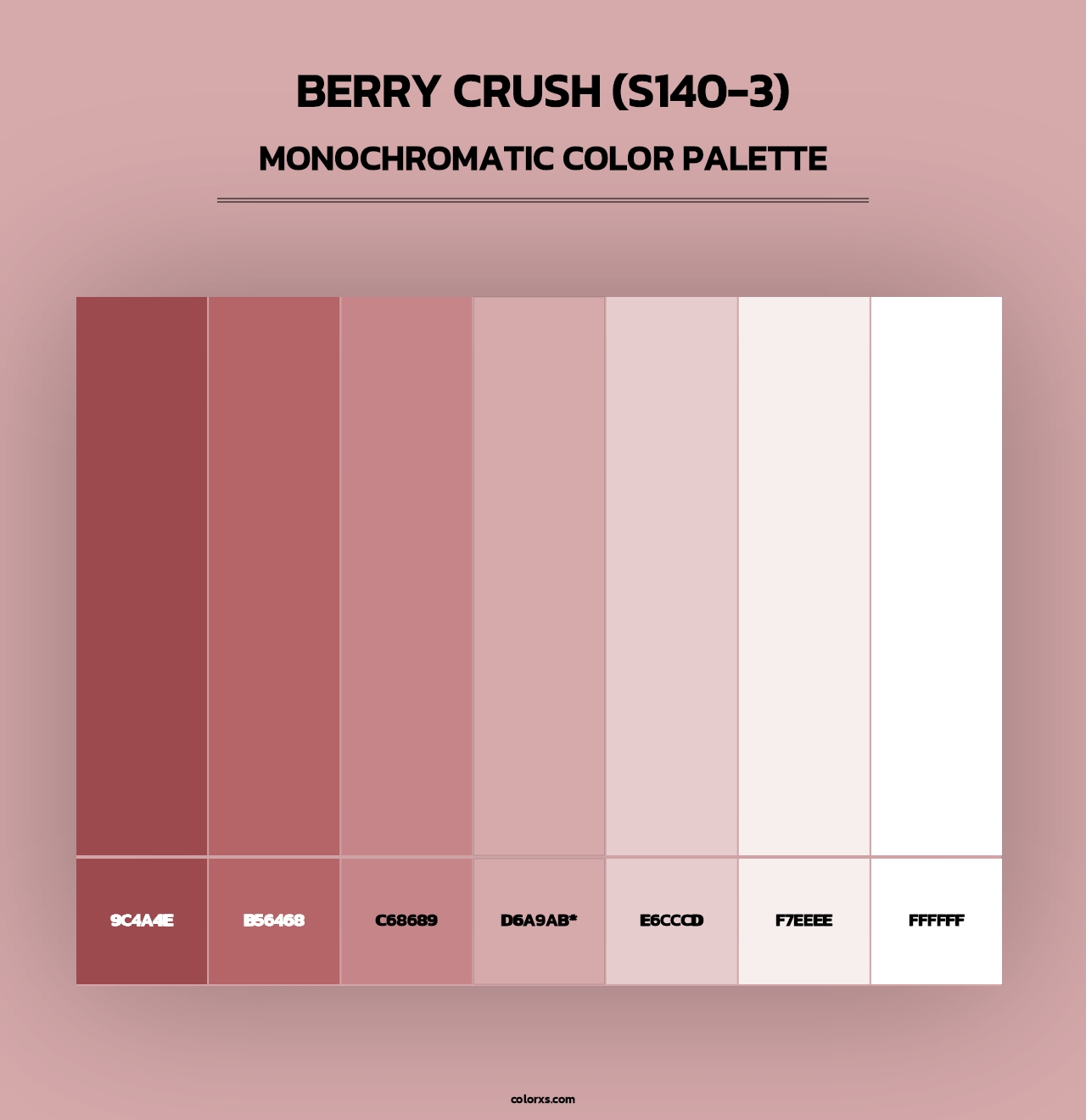 Berry Crush (S140-3) - Monochromatic Color Palette