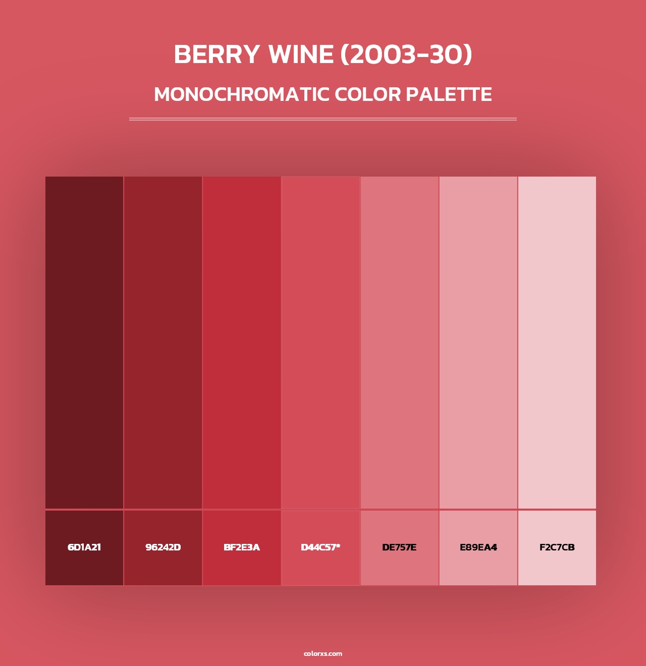 Berry Wine (2003-30) - Monochromatic Color Palette