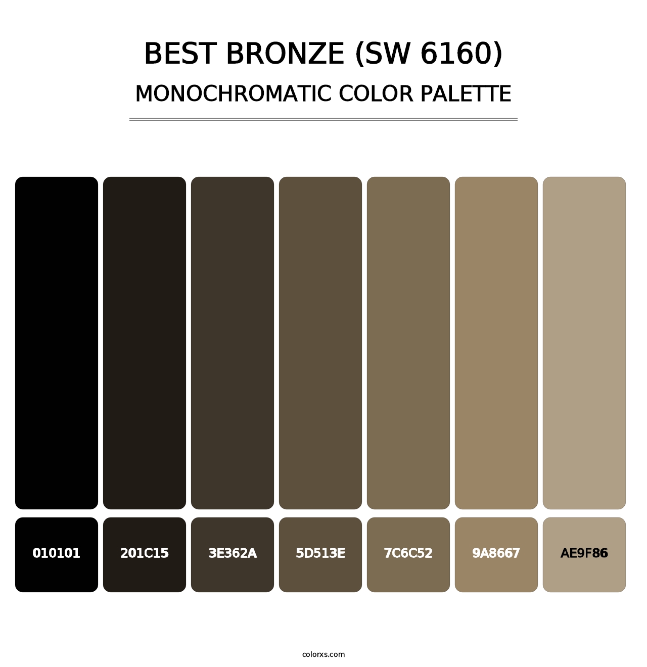 Best Bronze (SW 6160) - Monochromatic Color Palette