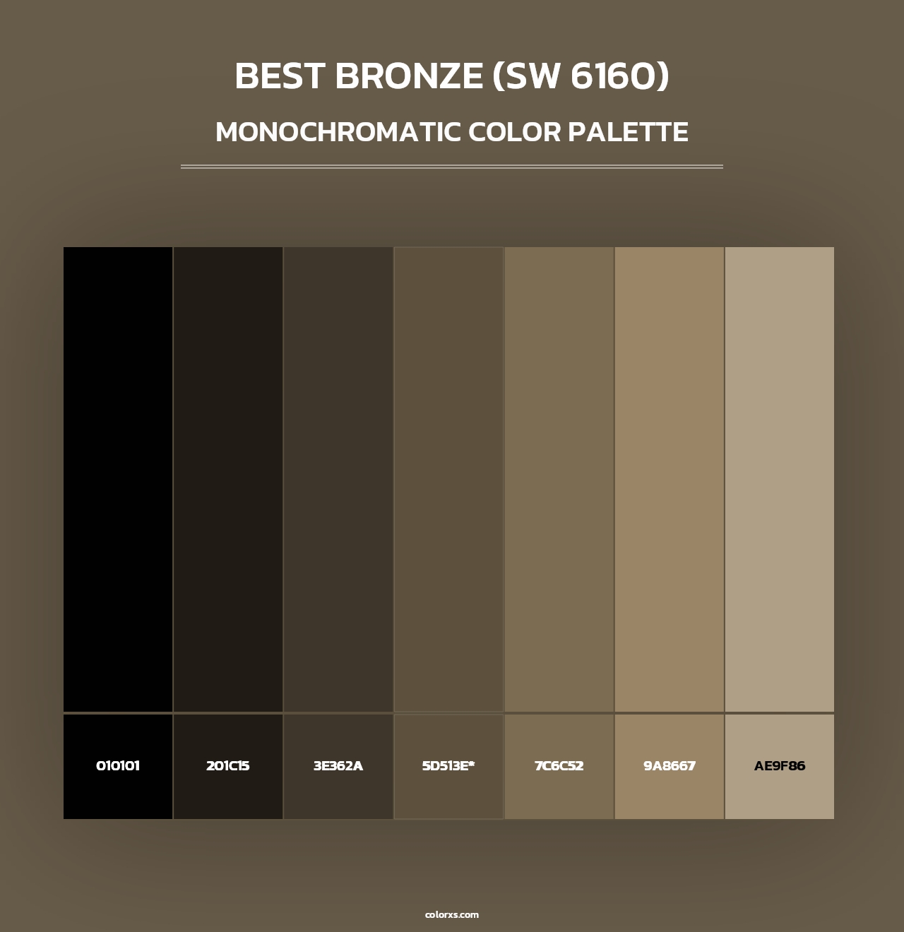 Best Bronze (SW 6160) - Monochromatic Color Palette