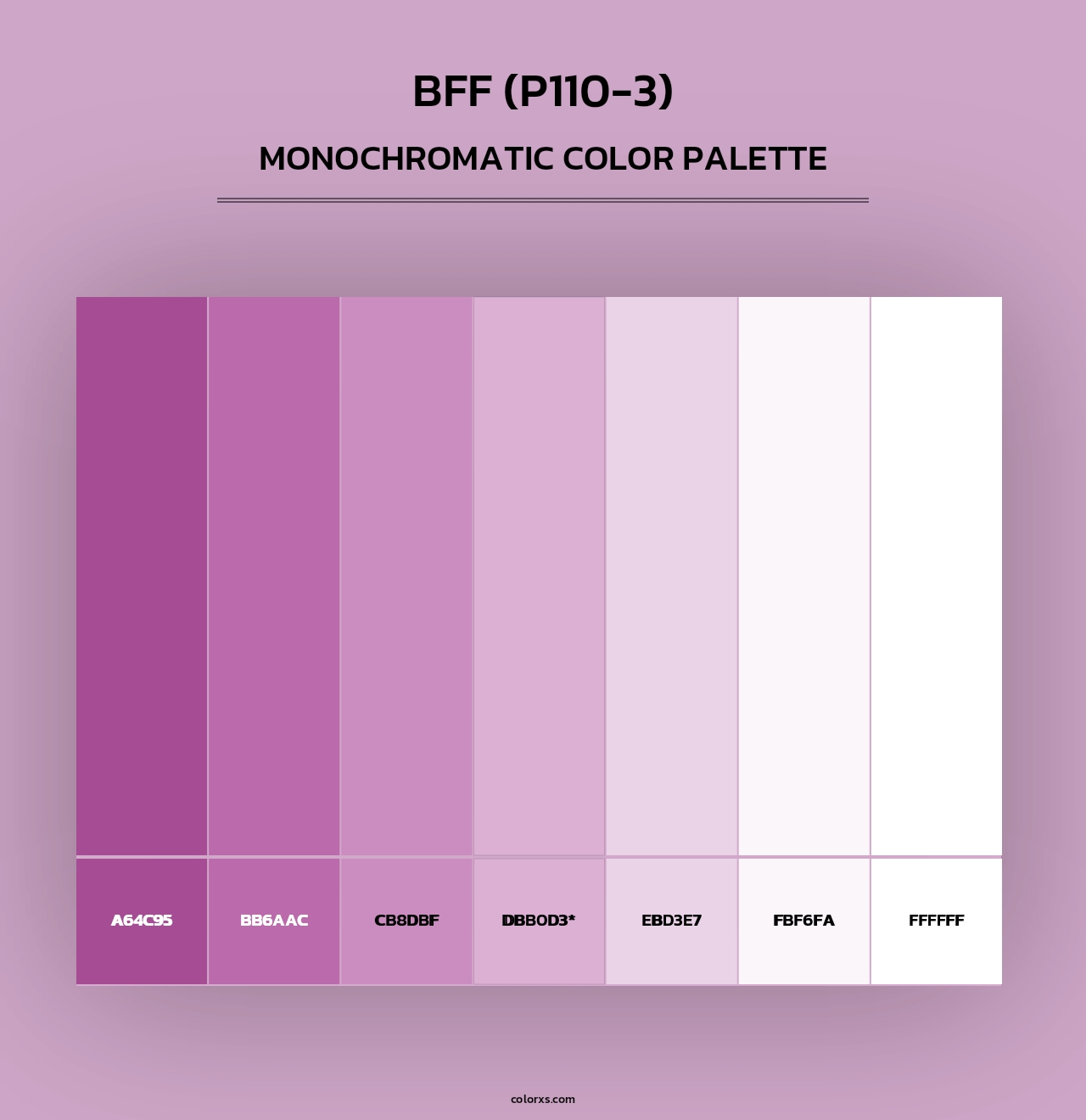 Bff (P110-3) - Monochromatic Color Palette