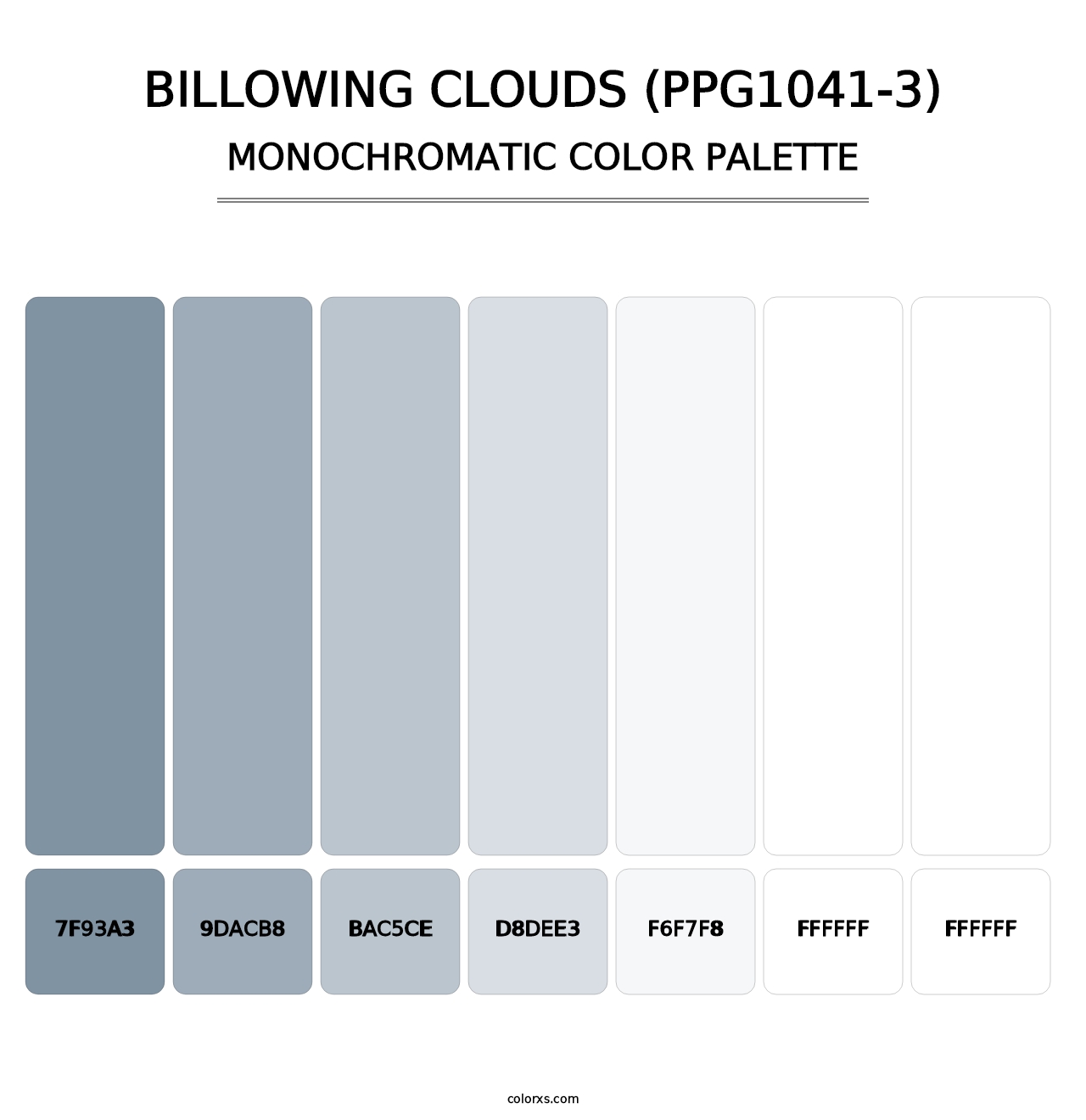Billowing Clouds (PPG1041-3) - Monochromatic Color Palette