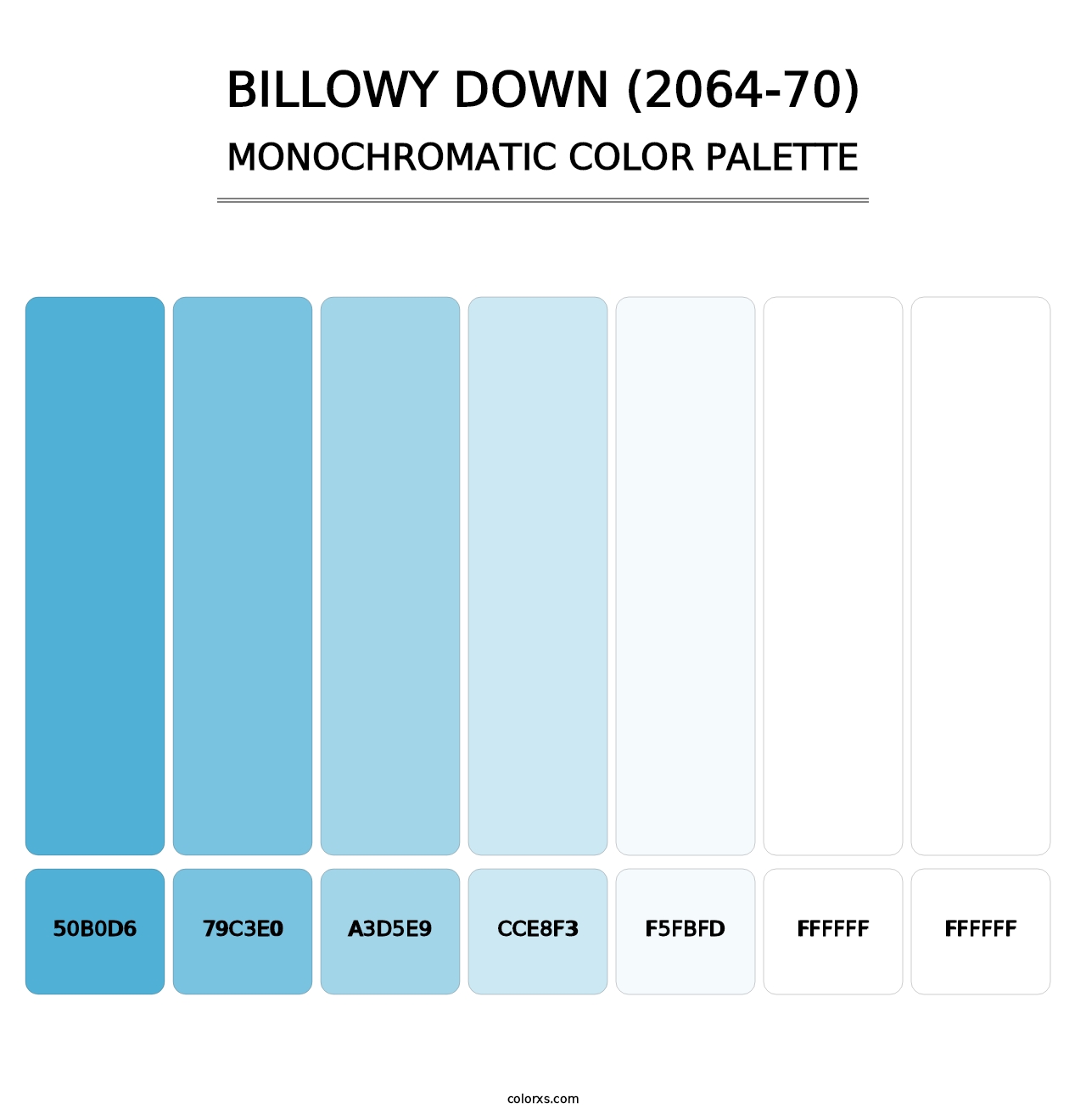 Billowy Down (2064-70) - Monochromatic Color Palette