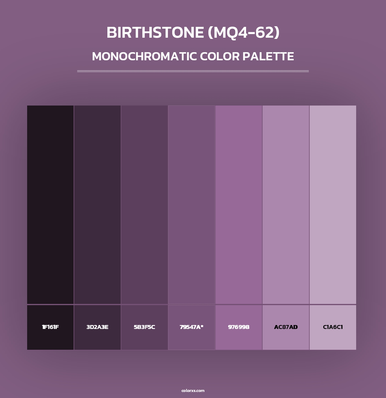Birthstone (MQ4-62) - Monochromatic Color Palette
