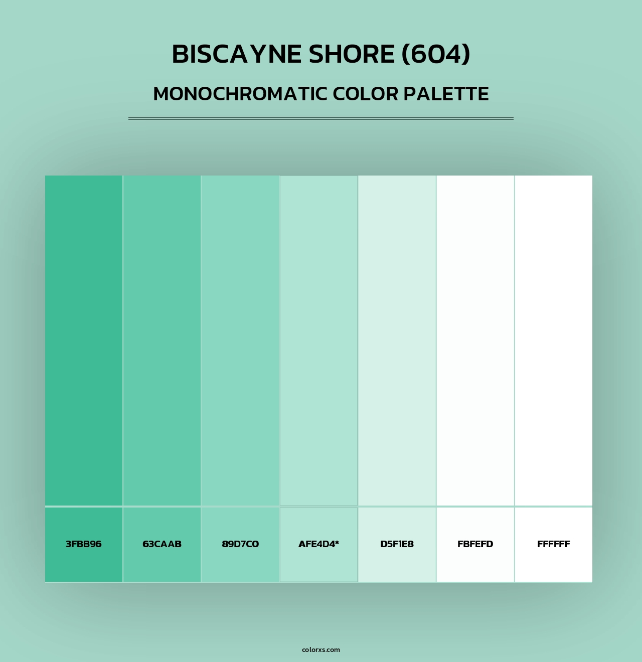 Biscayne Shore (604) - Monochromatic Color Palette