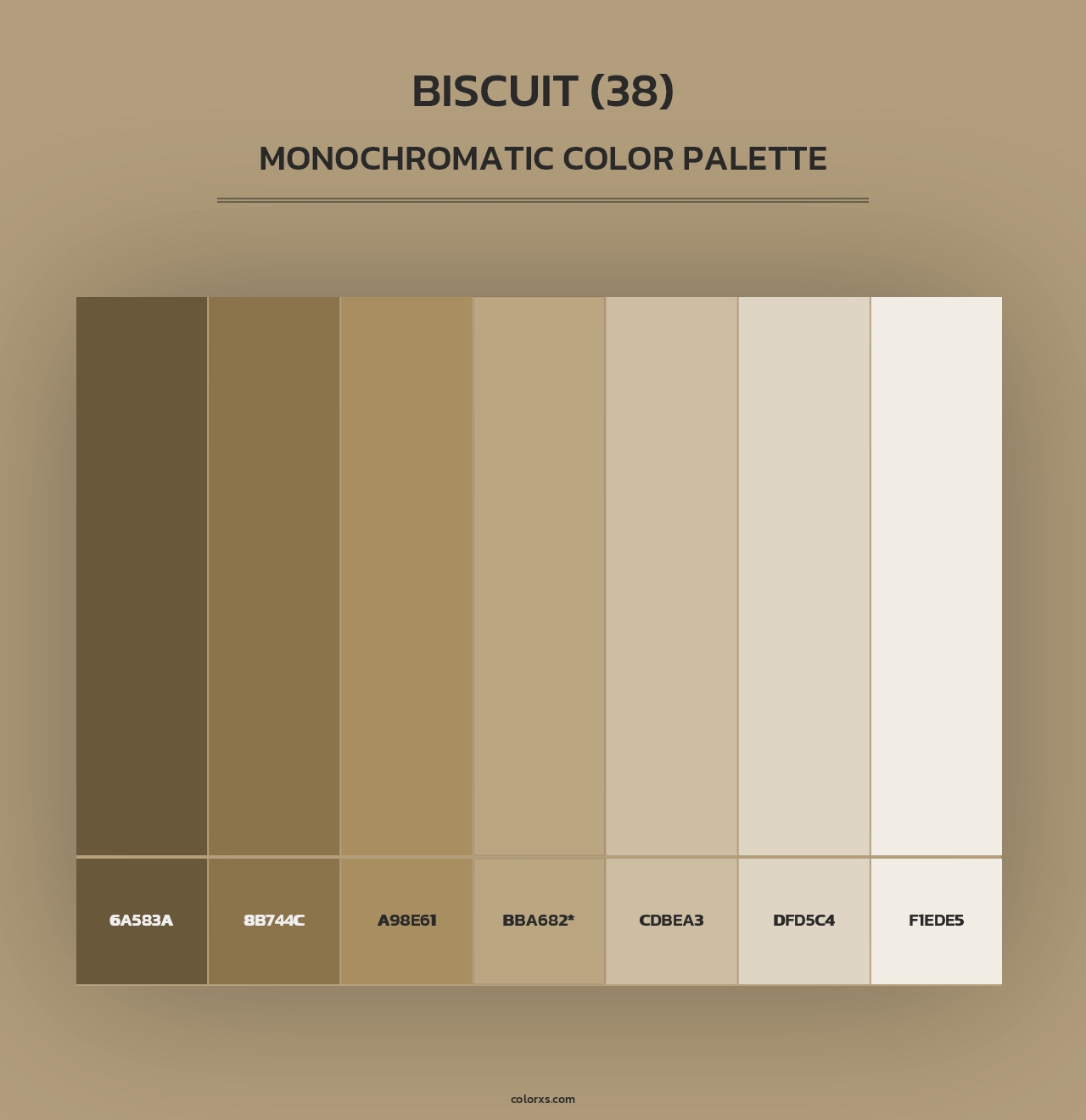 Biscuit (38) - Monochromatic Color Palette